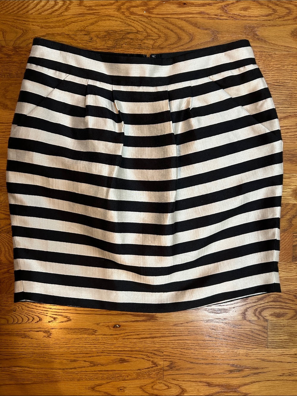 Banana Republic Black and White Striped Pencil Skirt